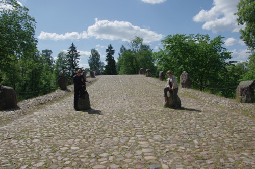 Летом.