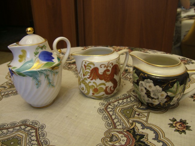Молочник ЛФЗ и два молочника Вербилки 50-60 гг.