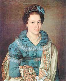 Б. М. Кустодиев. 'Машка - дочь купецкая'. Эскиз костюма к спектаклю 'Блоха' по рассказу Н. С. Лескова 'Левша'. 1924 год..jpg