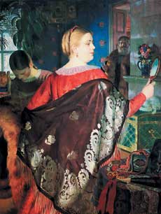 Б. М. Кустодиев. 'Купчиха с зеркалом'. 1920 год..jpg