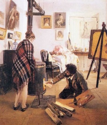 Прянишников И. М. В мастерской художника. 1890.