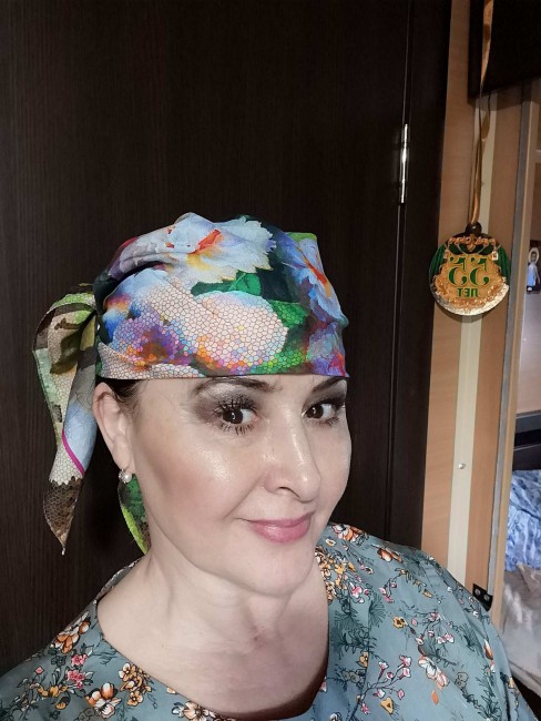 Платок из хлопка, 75х75,Макаганчук Инна