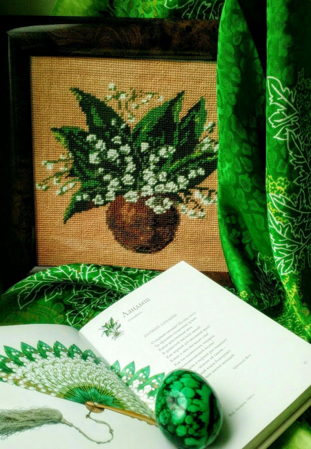 Т. Беклова  Морозные узоры, шелк, жаккард