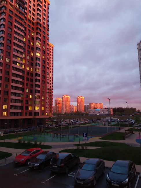 Закат с балкона...