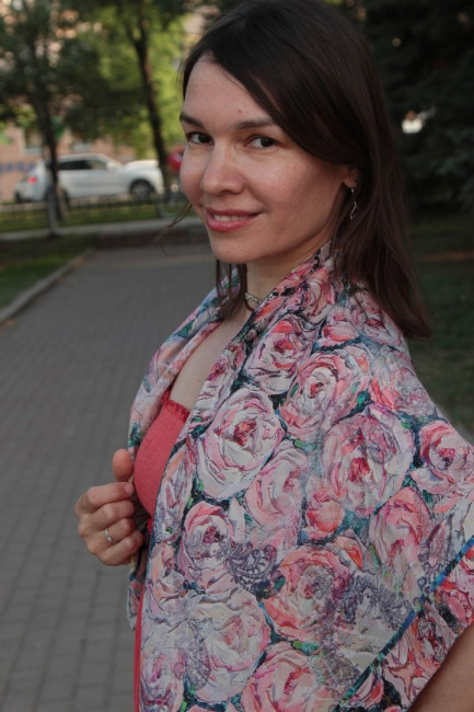 крепдешин 89 см колорит 10099