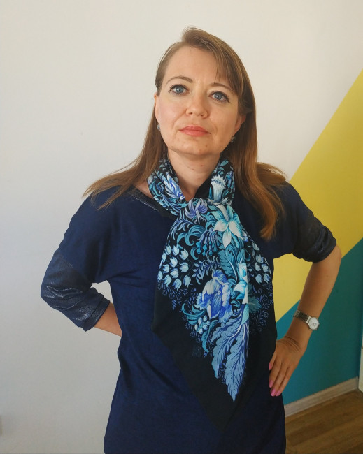 Платок После дождя, вид 18, шелк,89 см, худ.Сухаревская Т.