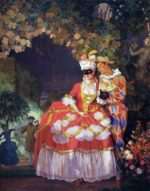 К.Сомов Арлекин и дама 1912г