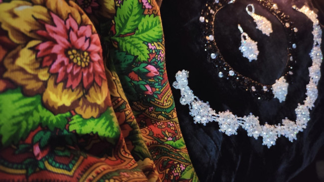 Шаль 1122-18 Счастливица, автор сего чуда Валерия Фадеева