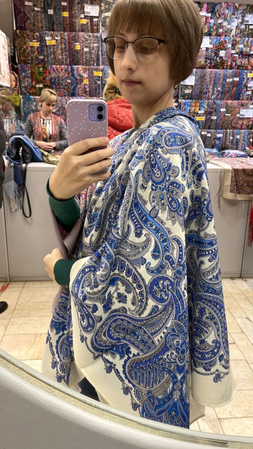 Журчание реки 1, 125х125 безбахромный