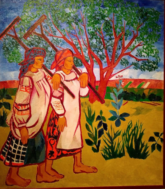 Н.Гончарова Бабы с граблями 1907г