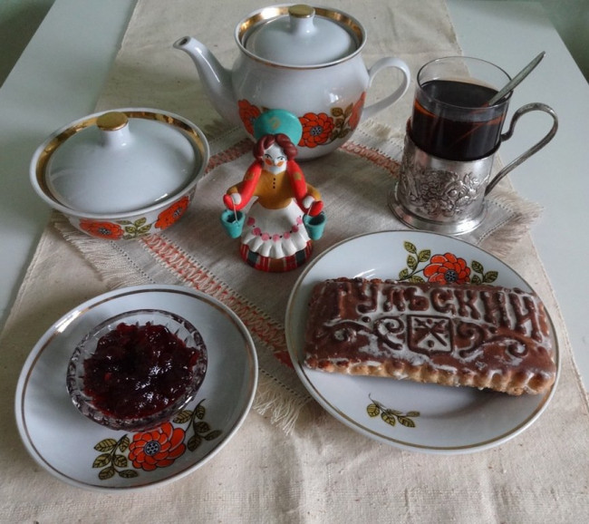 Севиз Тернопольской фарф.фабрики. Подстаканник 1930-е гг., Мстерская артель.