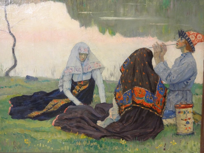 Нестеров М. В.&quot;За Волгой. Пастушок&quot;. Фрагмент