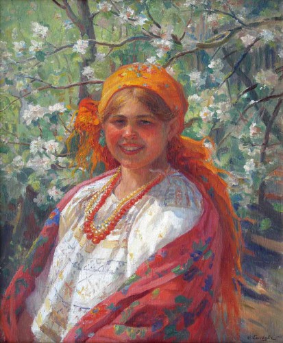 Девушка в оранжевом платке 1931.jpg