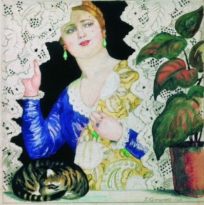 Русская девушка у окна. 1923