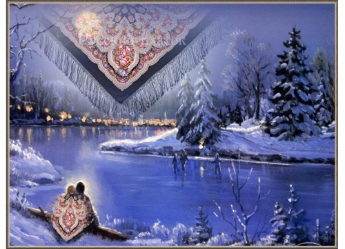 В лунном свете.