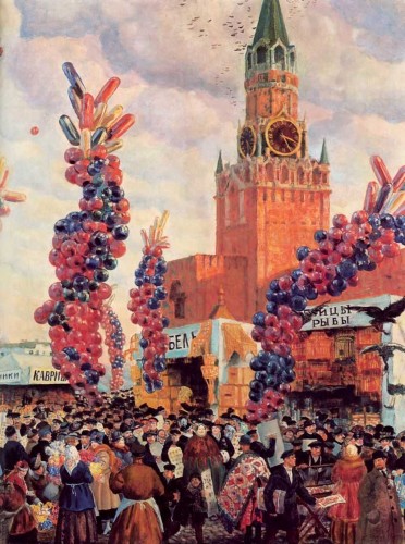 Вербный торг у Спасских ворот. 1917
