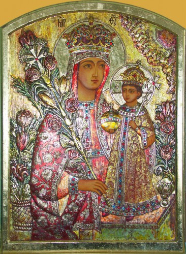 Икона Богородицы "Неувядаемый цвет".