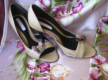 Туфельки Дибрера и шёлковый платок "Аметист"