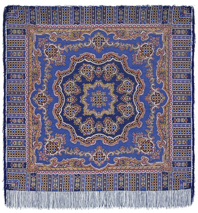 Платок шерстяной с шелковой бахромой "Романтическое путешествие", 125х125 см, Цена 1060